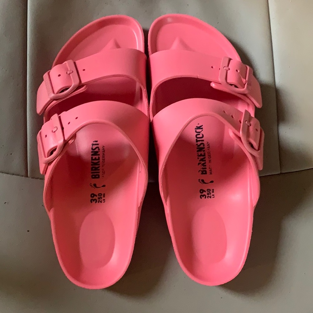 Pink Rubber Birkenstock Sandals